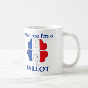 Personalised French Kiss Me I'm Baillot Coffee Mug