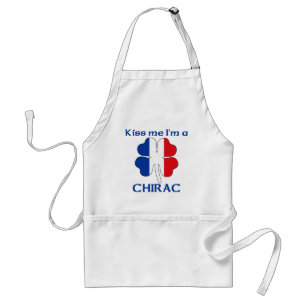 Personalised French Kiss Me I'm Chirac Standard Apron