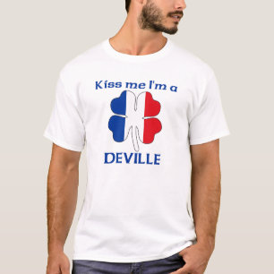 Personalised French Kiss Me I'm Deville T-Shirt