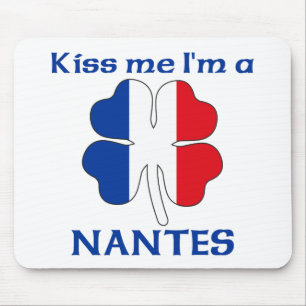 Personalised French Kiss Me I'm Nantes Mouse Pad