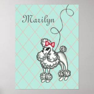 Personalised French Poodle Art Print