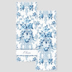 Personalised French Rococo Blue & White Floral