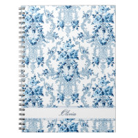 Personalised French Rococo Blue & White Floral