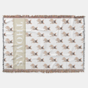 Personalised Frenchie (Masked)  Throw Blanket