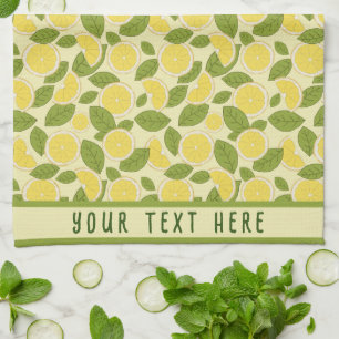 Personalised Fresh Lemon Tea Towel