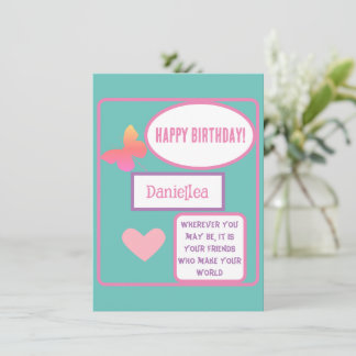 Personalised Friend Happy Birthday Greeting Card