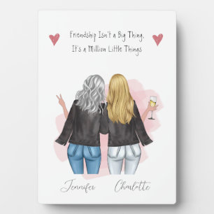 Personalised Friend portrait prints Plaque