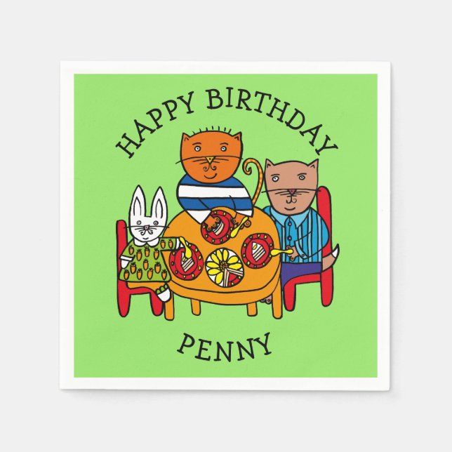 Personalised Friends Party Napkin (Front)