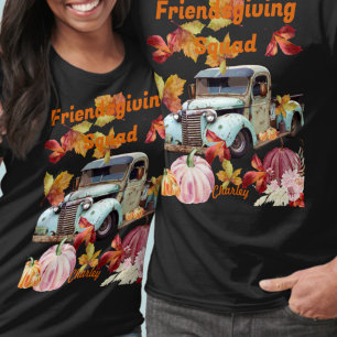 Personalised Friendsgiving Squad Thanksgiving T-Shirt