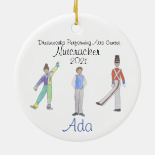 Personalised Fritz/Solider/Flower Nutcracker Ceram Ceramic Ornament