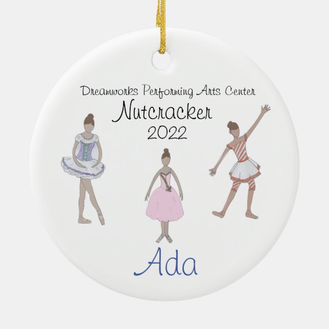 Personalised Fritz/Solider/Flower Nutcracker Ceramic Ornament (Back)