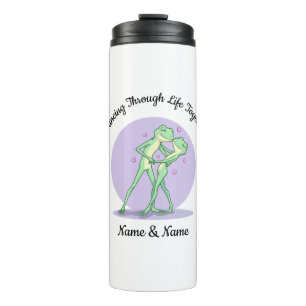 Personalised Frog Couple Thermal Tumbler