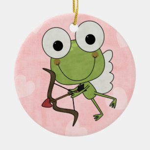 Personalised Frog Cupid Valentine Ornament