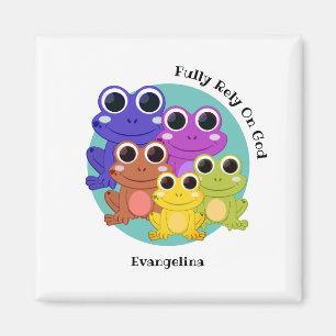 Personalised FROG Fully Rely On God Magnet