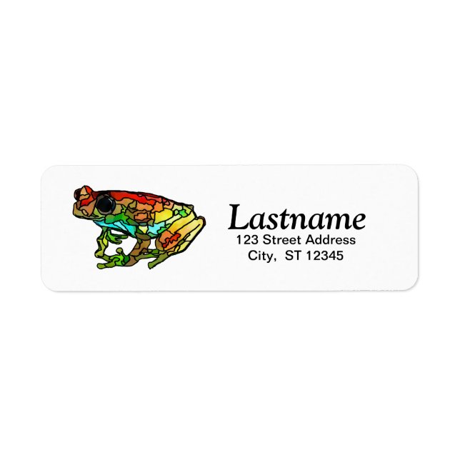 Personalised Frog Return Address Labels (Front)