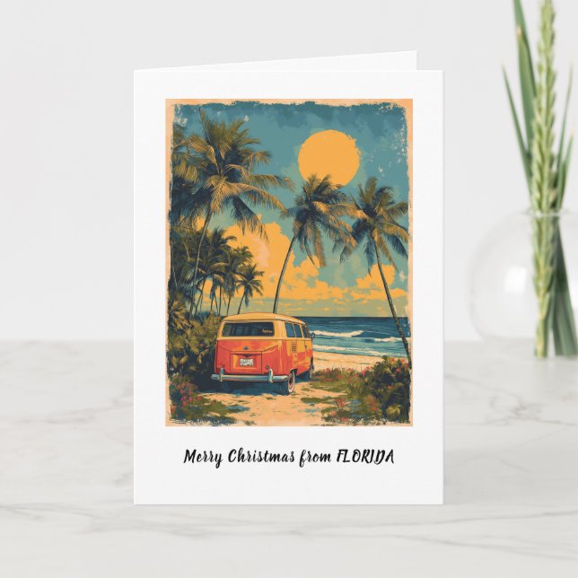 Personalised From Florida Christmas card (Front)