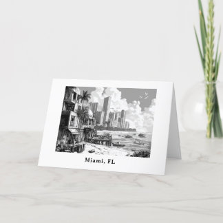 Personalised From Miami FL travel Holiday Card