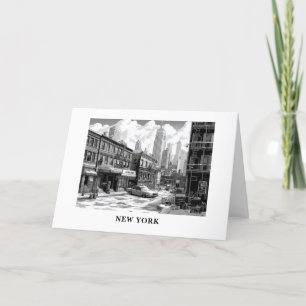 Personalised From New York manhattan Holiday Card