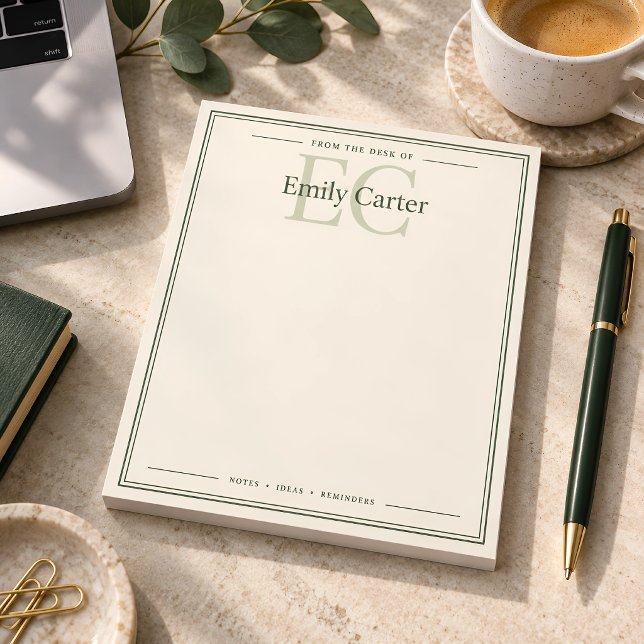 Personalised From The Desk Of Initials Name  Notepad (Creator Uploaded)