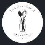 Personalised From the Kitchen of Sticker<br><div class="desc">Personalised From the Kitchen of Sticker - A wonderfully simple and cute seal for the packaging of your baked good.</div>