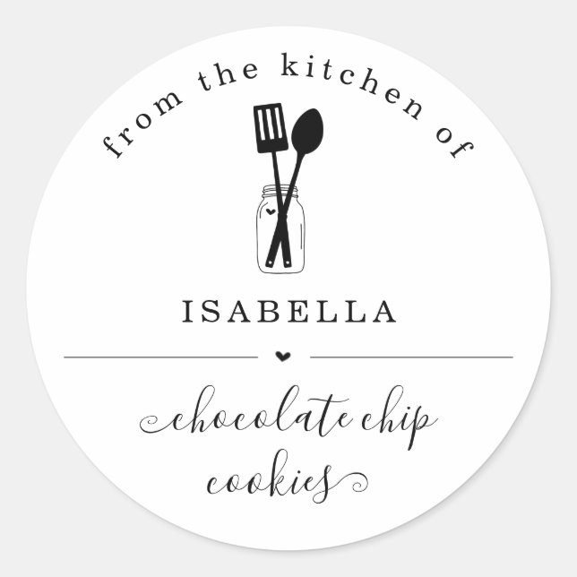 Personalised From the Kitchen of Sticker (Front)