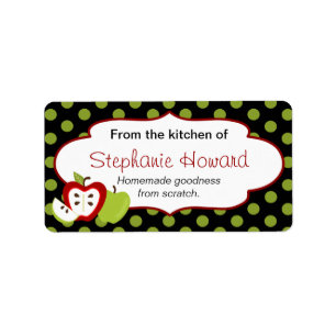 Personalised From The Kitchen With Apples Label