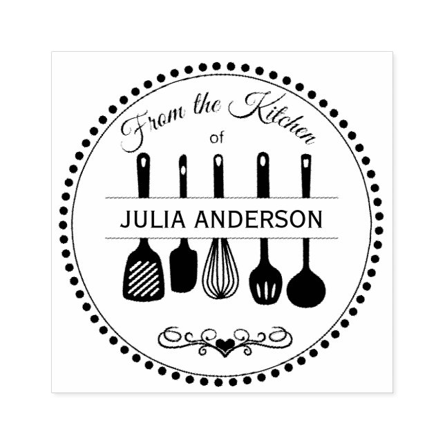 Personalised From the Kitchen Wood Stamp (Imprint)