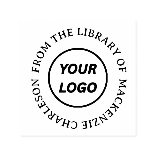 Personalised From the Library of Monogram Book Sel Self-inking Stamp (Design)