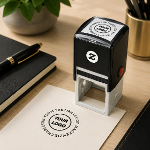 Personalised From the Library of Monogram Book Sel Self-inking Stamp