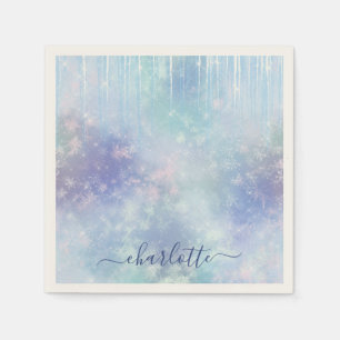 Personalised Frozen Icicles Napkin