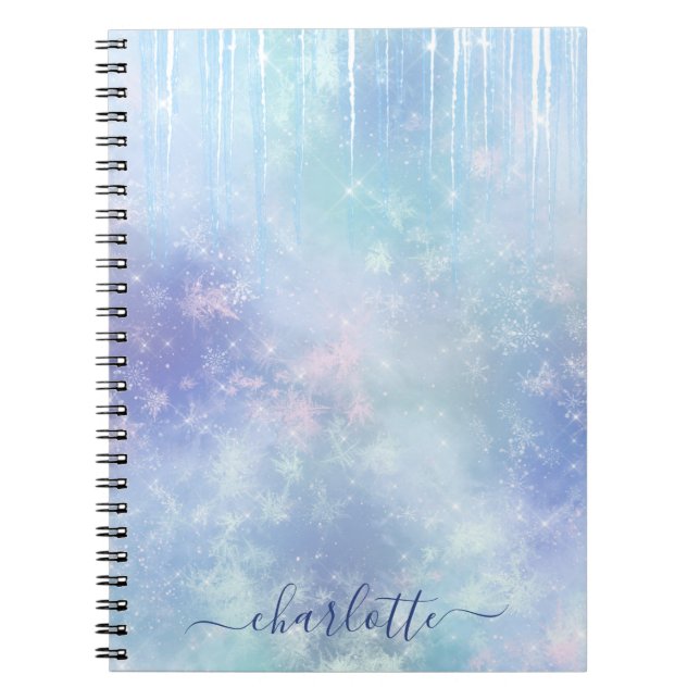 Personalised Frozen Icicles Notebook (Front)