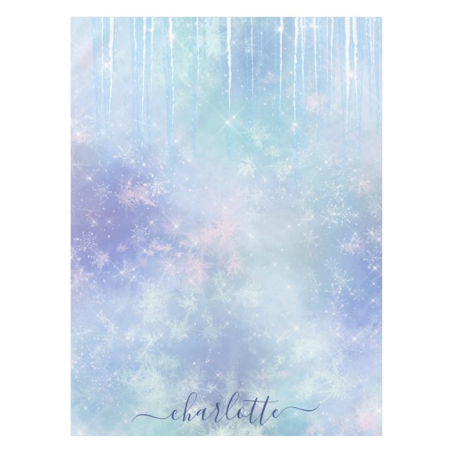 Personalised Frozen Icicles Tablecloth (Front)