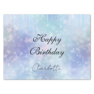 Personalised Frozen Icicles Tissue Paper