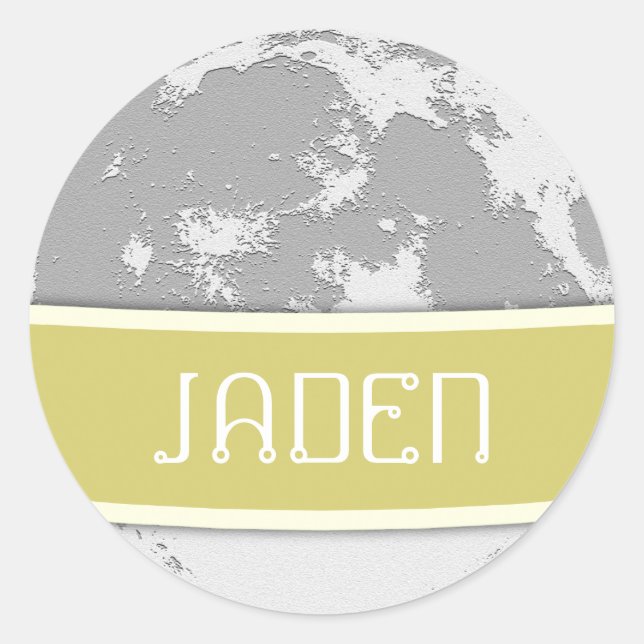 Personalised Full Moon Unisex Stickers (Round) (Front)