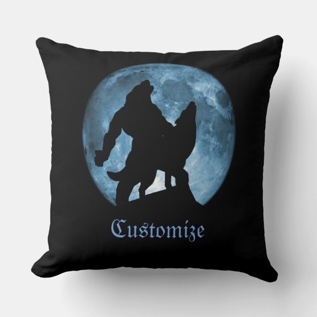 Personalised Full Moon Werewolf Cushion (Front)