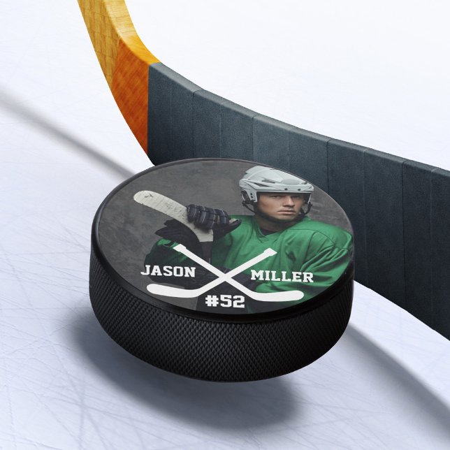 Personalised Full Photo Name & Number Hockey Puck (Personalized Full Photo Name & Number Hockey Puck)