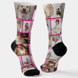 Personalised Fun 16 Photo Template Socks