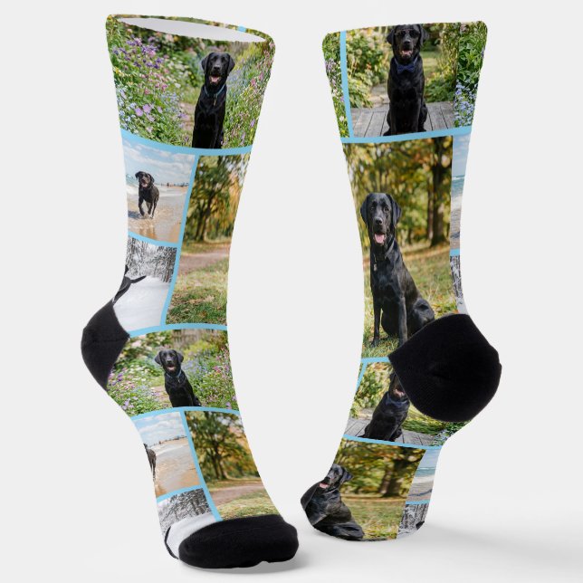 Personalised Fun 5 Photo Template Socks (Angled)