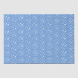 Personalised Fun Aeroplanes on Blue Kids Birthday Tissue Paper
