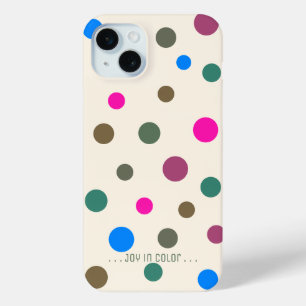 Personalised Fun and Elegant Colourful Circles iPhone 15 Mini Case