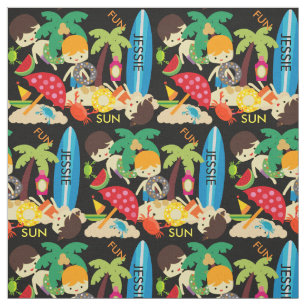 Personalised Fun at the Beach Fabric