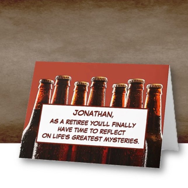 Personalised! Fun Beer Theme Retirement Card (Creator Uploaded)