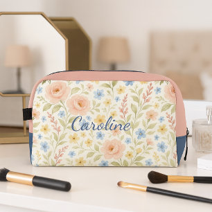 Personalised Fun Classy French Floral Art Pattern Dopp Kit
