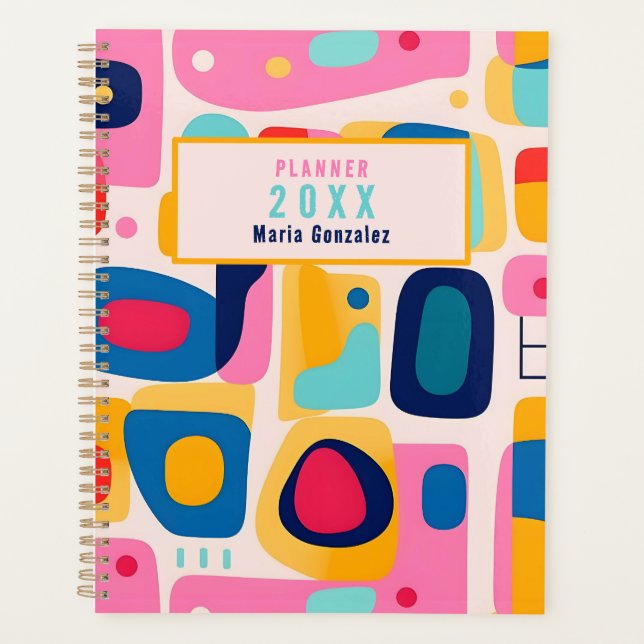 Personalised Fun Colourful 2025 Planner (Front)