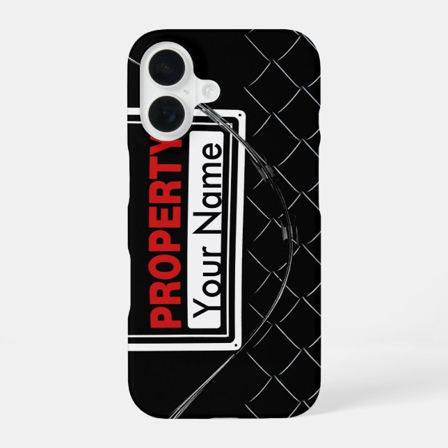 Personalised Fun Cool Unique Monogram Perfect Gift iPhone 16 Case (Back)