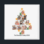 Personalised Fun Family Christmas 11 Photo Collage Magnet<br><div class="desc">Personalised Fun Family Christmas 11 Photo Collage. Personalise this unique Christmas design template with 11 photos and family name. Perfect gift idea for the holiday season like Christmas in July and Christmas holiday in general.</div>