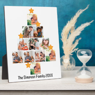 Personalised Fun Family Christmas 11 Photo Collage Plaque