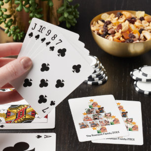 Personalised Fun Family Christmas 11 Photo Collage Playing Cards