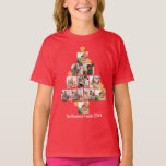 Personalised Fun Family Christmas 11 Photo Collage T-Shirt<br><div class="desc">Personalised Fun Family Christmas 11 Photo Collage. Personalise this unique Christmas design template with 11 photos and family name. Perfect gift idea for the holiday season like Christmas in July and Christmas holiday in general.</div>