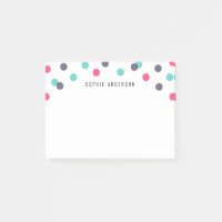 Personalised Fun Indigo Pink Teal Confetti